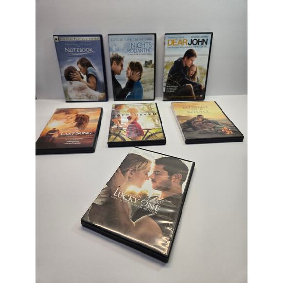 7 Movie Nicholas Sparks DVD Bundle Set - Romantic Movie Lot - Picture 1 of 6